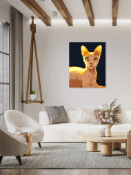 Raqamlar bo&#039;yicha rasm &quot;Yashil ko&#039;zli mushuk&quot;