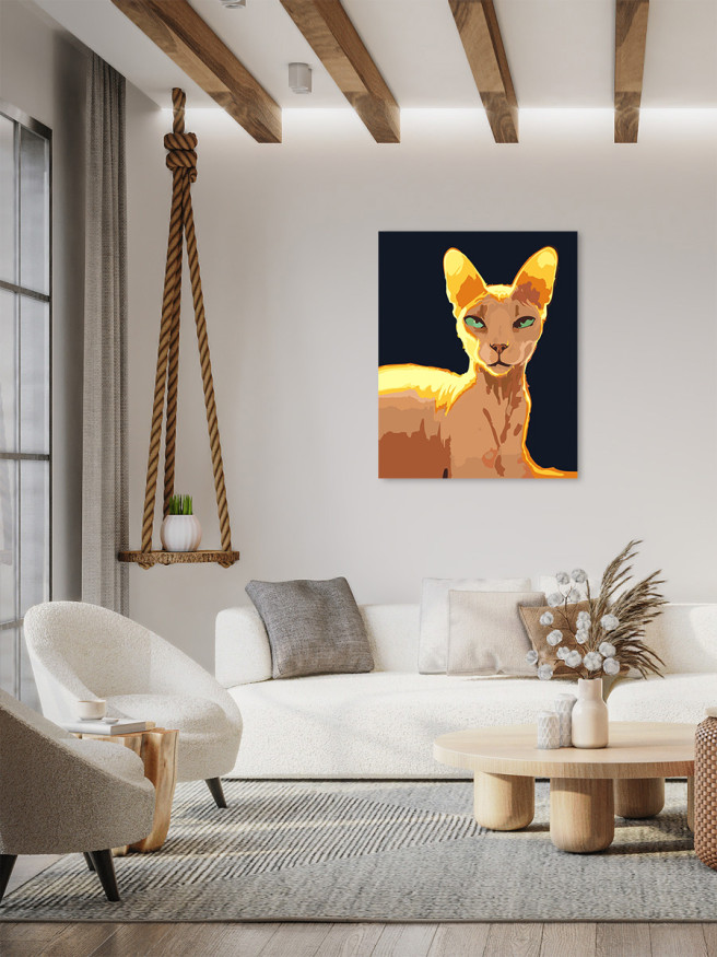 Картина по номерам &amp;quot;Зеленоглазый кот&amp;quot;