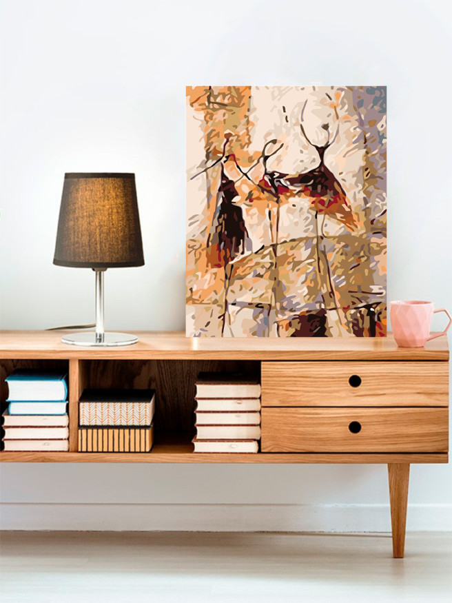 Картина по номерам &amp;quot;Силуэт девушек&amp;quot;