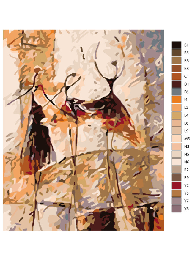 Картина по номерам &amp;quot;Силуэт девушек&amp;quot;