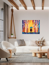 Картина по номерам &amp;quot;Пара под зонтом&amp;quot;