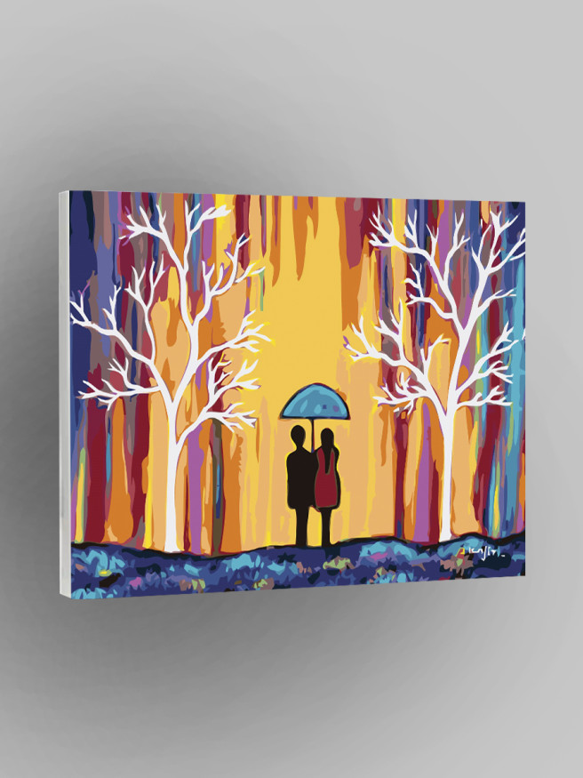Картина по номерам &amp;quot;Пара под зонтом&amp;quot;