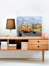 Raqamlar bo&#039;yicha rasm &quot;Binolar yaqinidagi qayiqlar&quot;