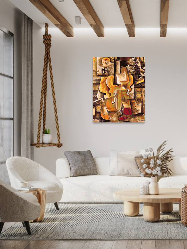 Картина по номерам &amp;quot;Пабло Пикассо - Скрипка и виноград&amp;quot;