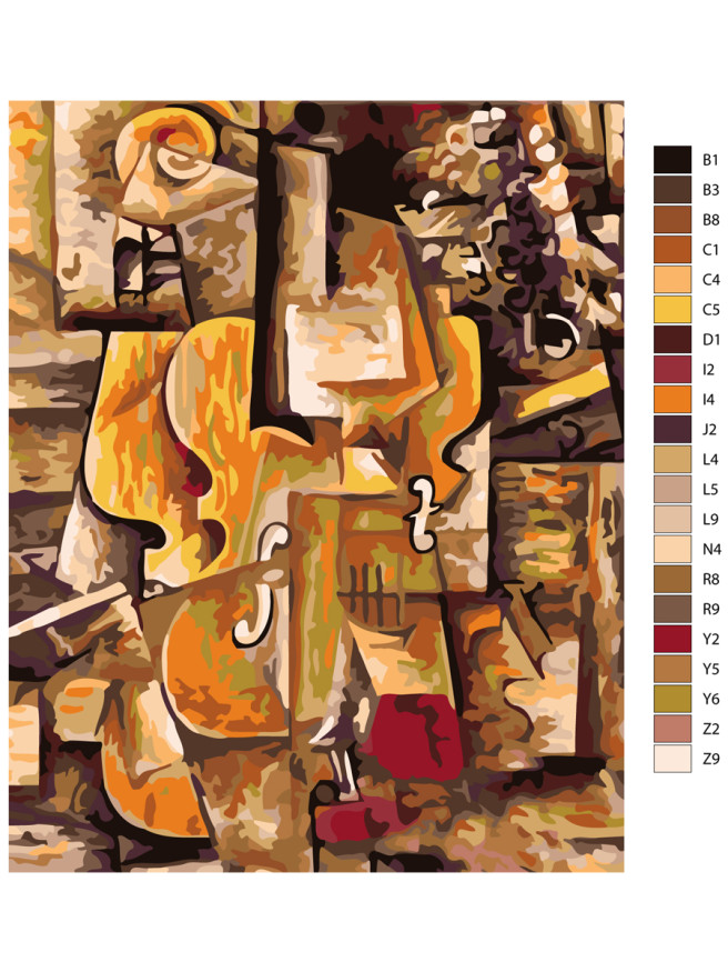 Картина по номерам &amp;quot;Пабло Пикассо - Скрипка и виноград&amp;quot;