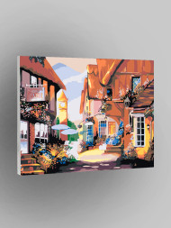 Картина по номерам &amp;quot;Улицы в деревне&amp;quot;