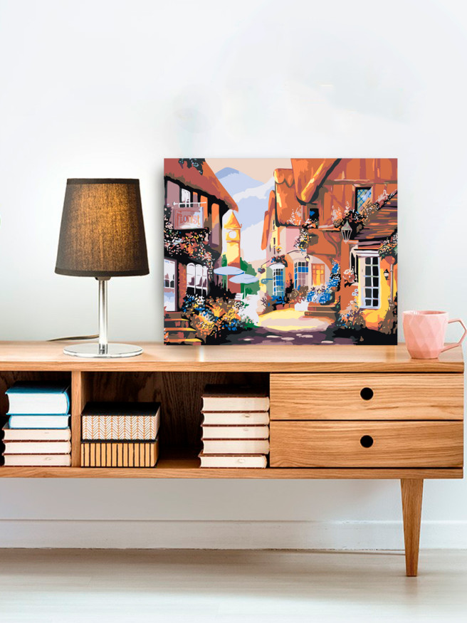 Картина по номерам &amp;quot;Улицы в деревне&amp;quot;