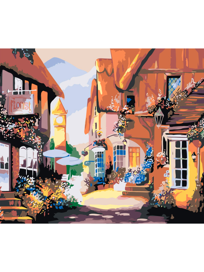 Картина по номерам &amp;quot;Улицы в деревне&amp;quot;