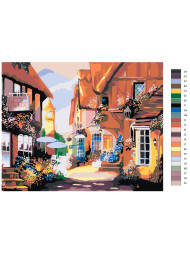Картина по номерам &amp;quot;Улицы в деревне&amp;quot;
