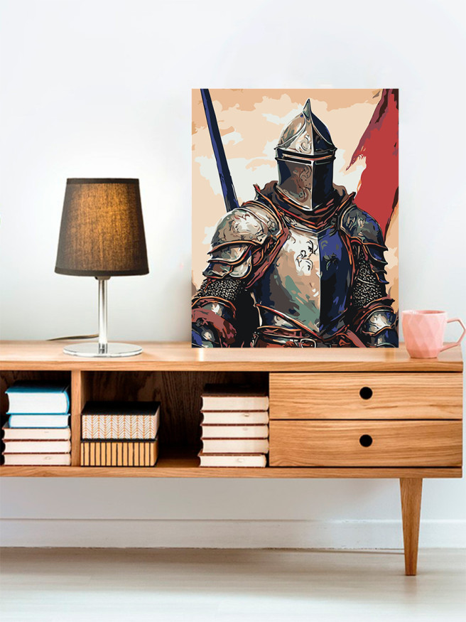 Картина по номерам &amp;quot;Рыцарь в доспехах&amp;quot;