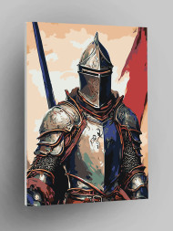 Картина по номерам &amp;quot;Рыцарь в доспехах&amp;quot;