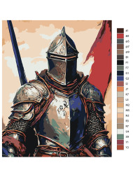 Картина по номерам &amp;quot;Рыцарь в доспехах&amp;quot;