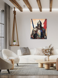 Картина по номерам &amp;quot;Рыцарь в доспехах&amp;quot;