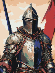 Картина по номерам &amp;quot;Рыцарь в доспехах&amp;quot;