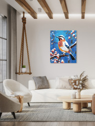 Raqamlar bo&#039;yicha rasm &quot;Chiroyli qush&quot;