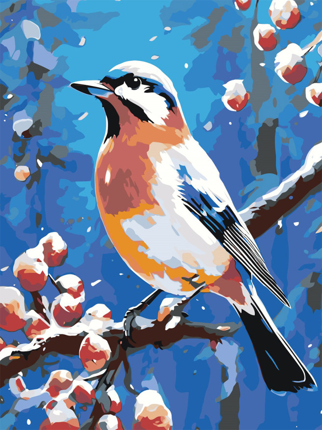 Raqamlar bo&amp;#039;yicha rasm &amp;quot;Chiroyli qush&amp;quot;