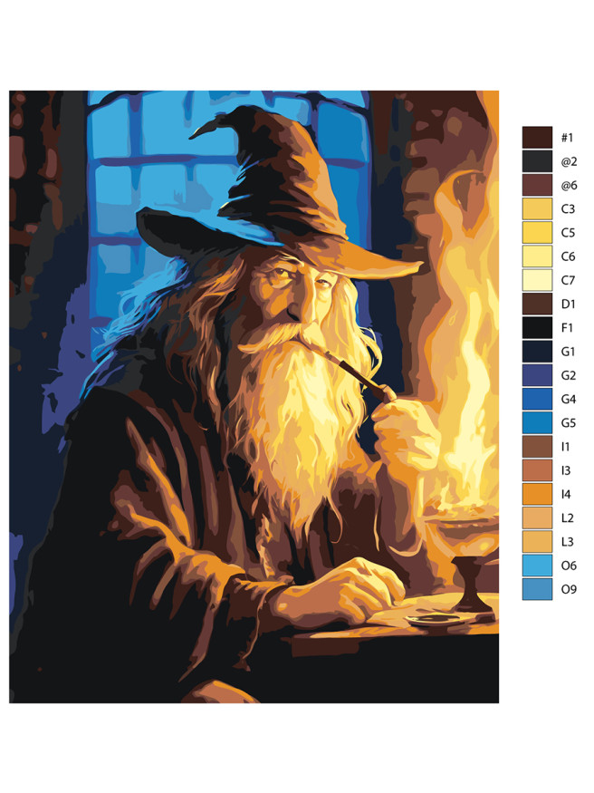 Raqamlar bo&amp;#039;yicha rasm &amp;quot;Kulrang Gandalf&amp;quot;