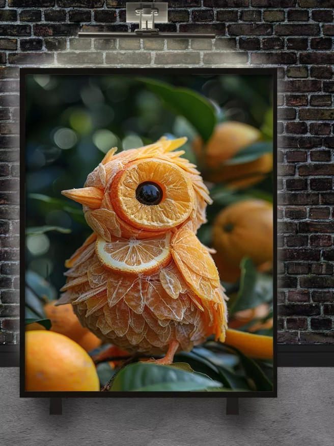 Постер на холсте &amp;quot;Апельсиновая птичка&amp;quot;