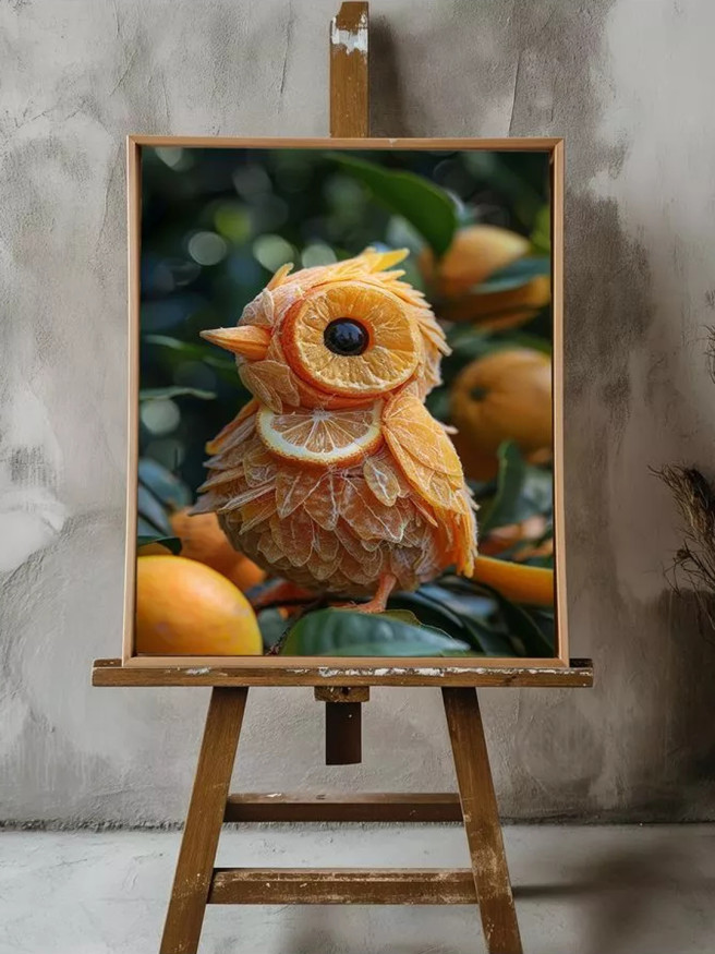 Постер на холсте &amp;quot;Апельсиновая птичка&amp;quot;