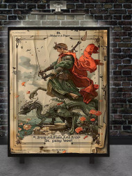Holstga bosilgan poster "Avliyo va ajdaho"