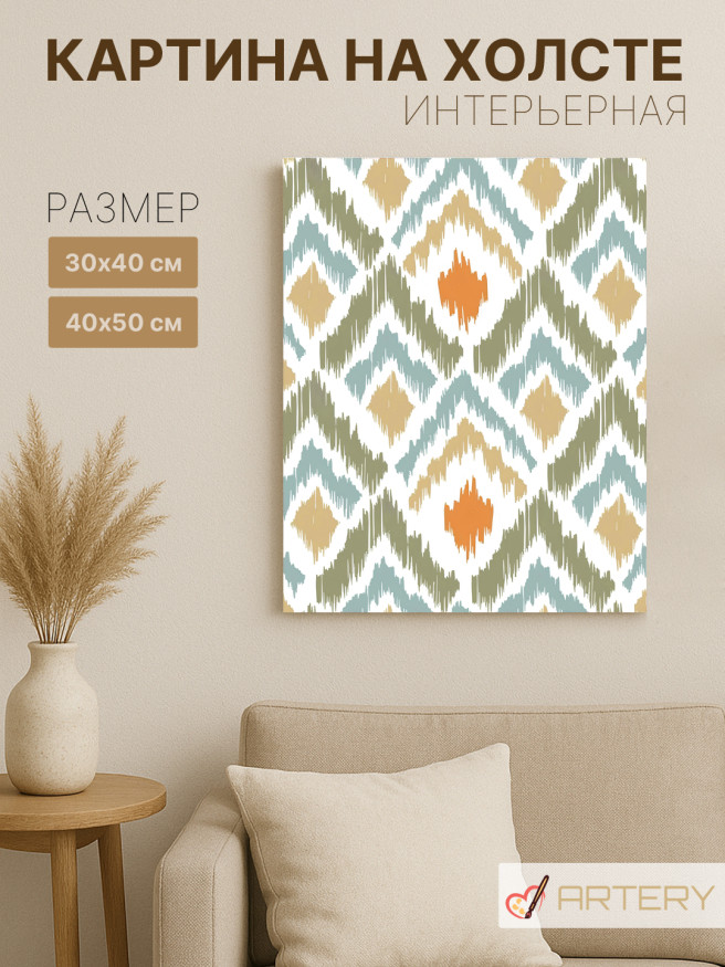 Holstga bosilgan poster &amp;quot;Sokin sharqona naqsh&amp;quot;