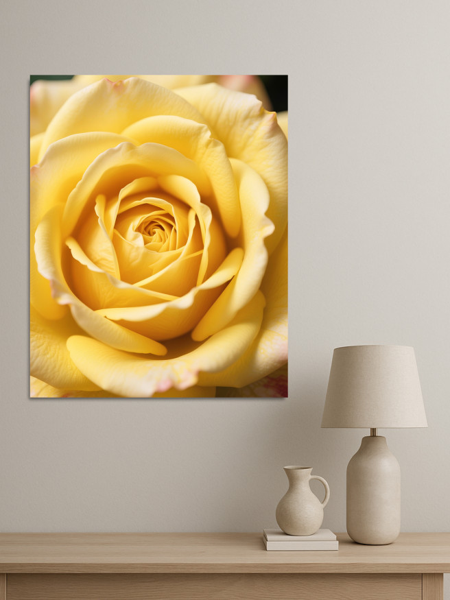 Holstga bosilgan poster &amp;quot;Yaqindan sariq roza&amp;quot;