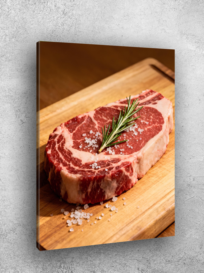 Постер на холсте &amp;quot;Стейк с розмарином и солью&amp;quot;