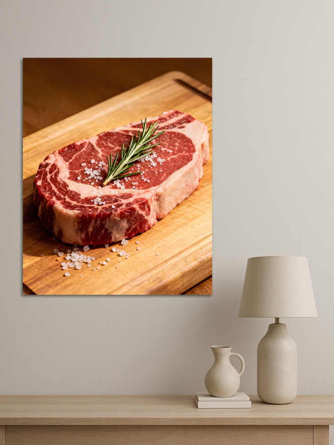 Постер на холсте &amp;quot;Стейк с розмарином и солью&amp;quot;