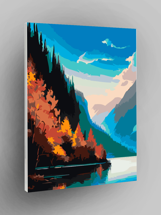 Raqamlar bo&amp;#039;yicha rasm &amp;quot;Daryo va o&amp;#039;rmon&amp;quot;