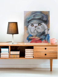 Картина по номерам &amp;quot;Котик в шапочке&amp;quot;