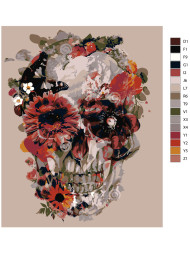 Raqamlar bo&#039;yicha rasm &quot;Boshsuydan gul&quot;