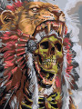 Картина по номерам &amp;quot;Индиец в шкуре животного&amp;quot;