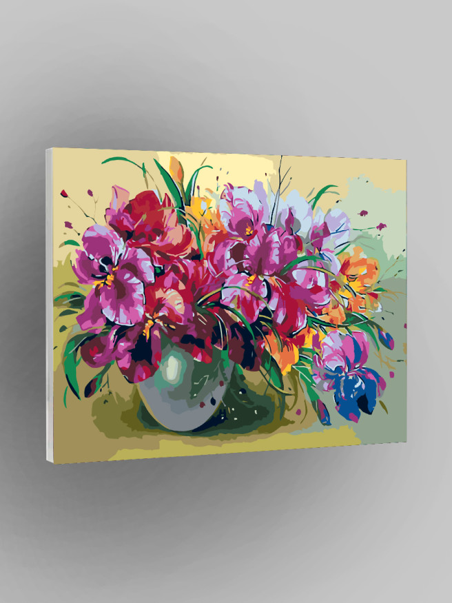 Картина по номерам &amp;quot;Пёстрые цветы&amp;quot;