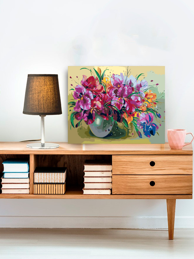 Картина по номерам &amp;quot;Пёстрые цветы&amp;quot;