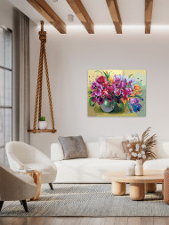 Картина по номерам &amp;quot;Пёстрые цветы&amp;quot;