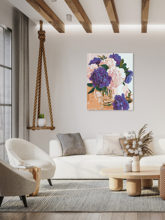 Raqamlar bo&amp;#039;yicha rasm &amp;quot;Gullar bilan vaza&amp;quot;