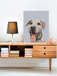 Raqamlar bo'yicha rasm "Adashgan it"