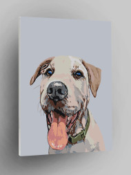 Raqamlar bo'yicha rasm "Adashgan it"