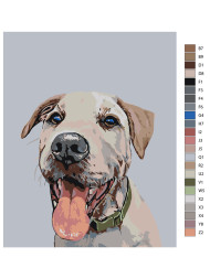 Raqamlar bo'yicha rasm "Adashgan it"