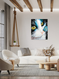 Raqamlar bo&#039;yicha rasm &quot;Bo&#039;yinbog&#039;li mushuk&quot;