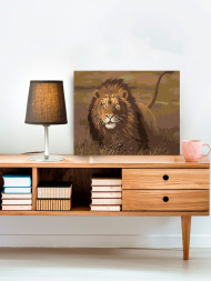 Raqamlar bo'yicha rasm "Tabiatdagi sher"