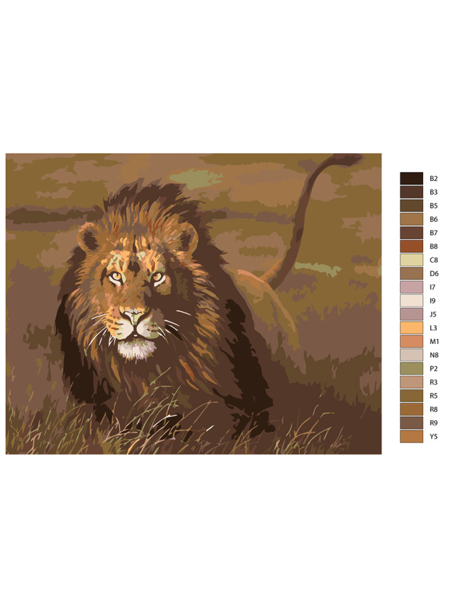 Raqamlar bo&amp;#039;yicha rasm &amp;quot;Tabiatdagi sher&amp;quot;