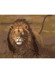 Raqamlar bo'yicha rasm "Tabiatdagi sher"