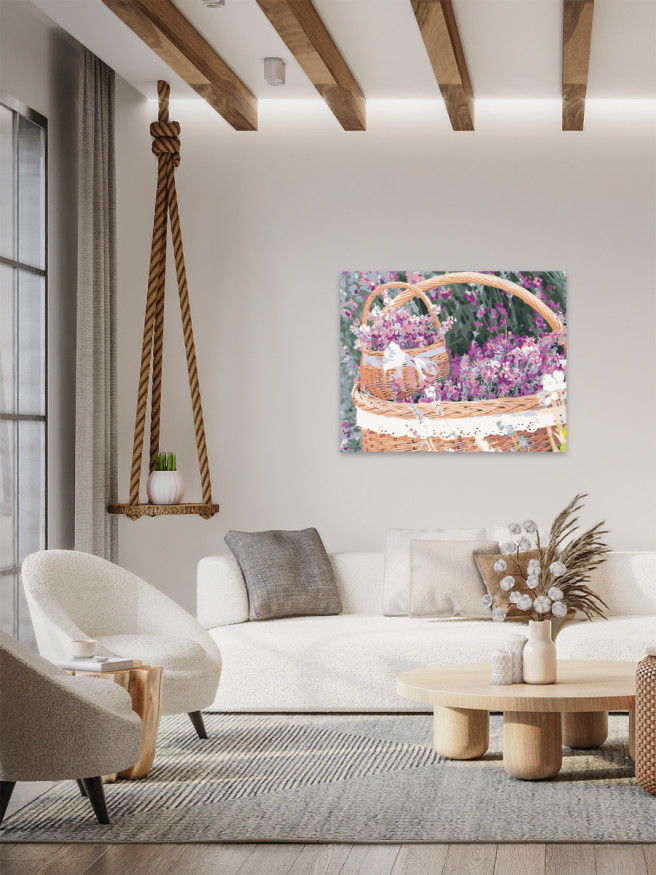 Картина по номерам &amp;quot;Корзина цветов &amp;quot;
