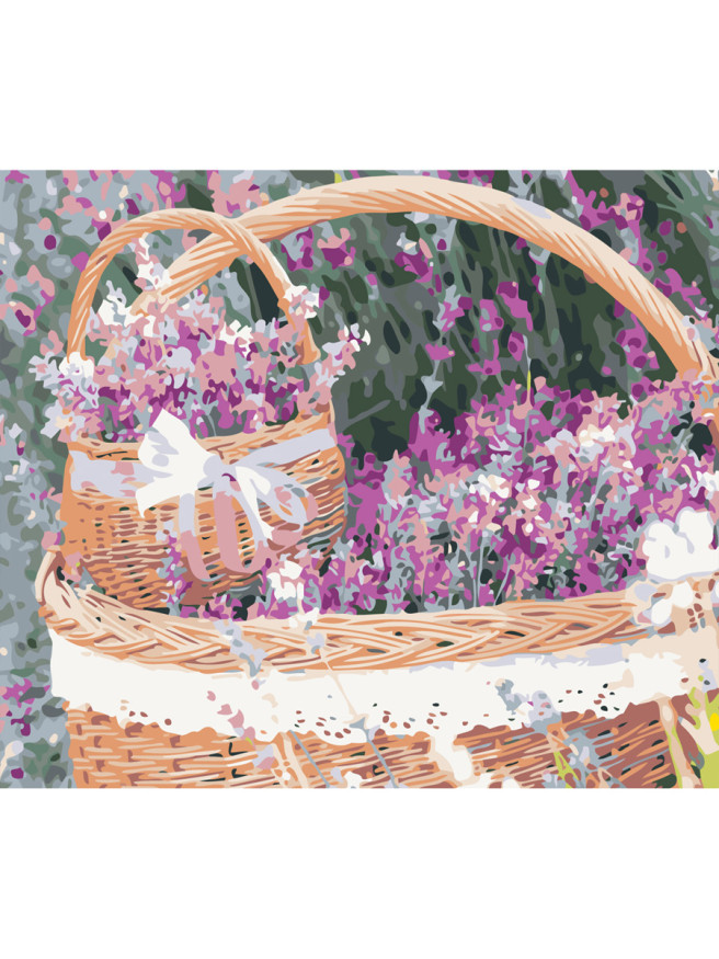 Картина по номерам &amp;quot;Корзина цветов &amp;quot;