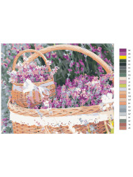 Картина по номерам &amp;quot;Корзина цветов &amp;quot;