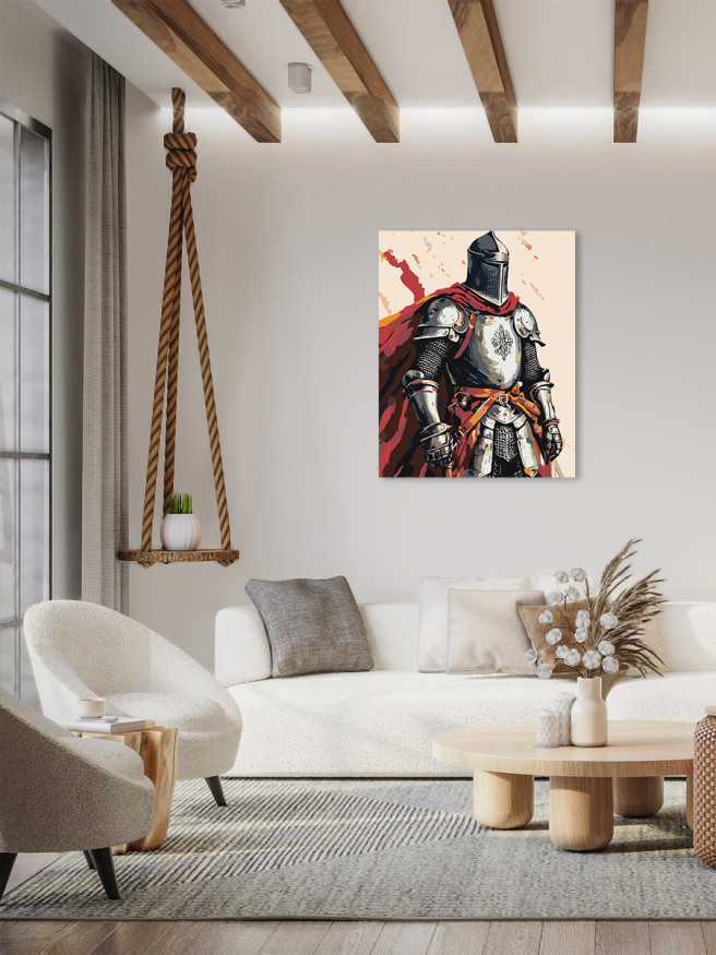 Raqamlar bo&amp;#039;yicha rasm &amp;quot;Kiyingan ritsar&amp;quot;