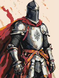 Raqamlar bo'yicha rasm "Kiyingan ritsar"