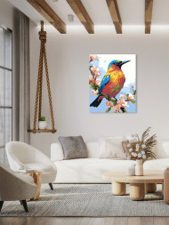 Картина по номерам &amp;quot;Птичка в цветах&amp;quot;