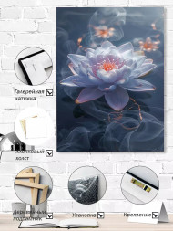 Постер на холсте &amp;quot;Туманный лотос&amp;quot;